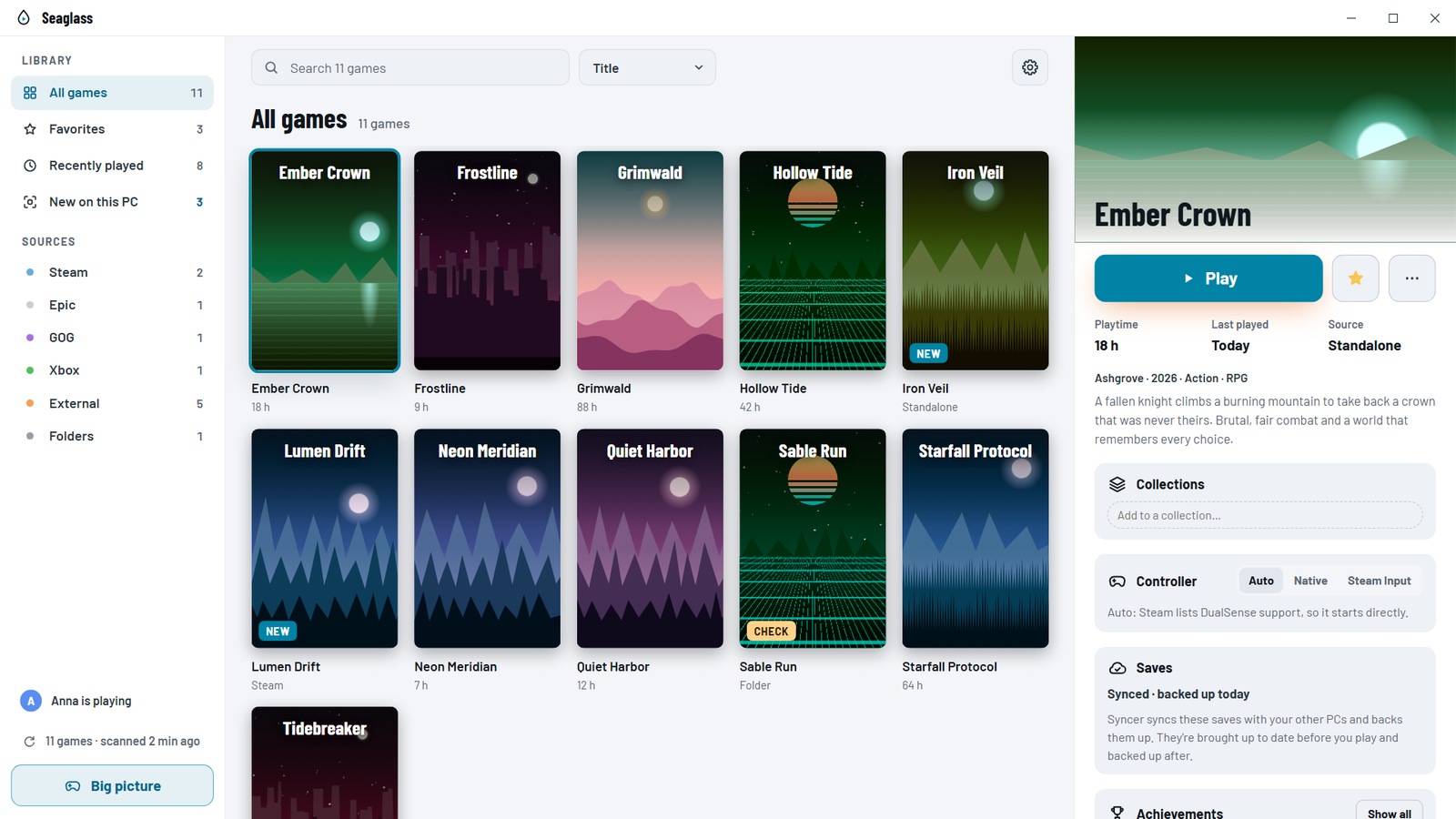 Seaglass desktop mode in the light theme